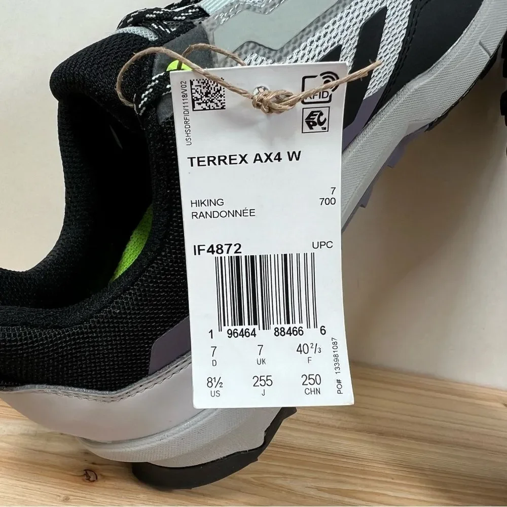 NEW Adidas Terrex AX4 hiking shoes trial running womens 8.5 wonder silver black - Picture 7 of 11